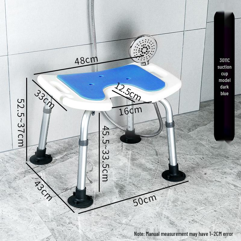 Rutschfester Aluminium-Bade-/Duschhocker für ältere Menschen & Schwangere