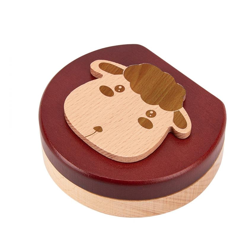 Wooden Baby Kids Tooth Storage Box Tooth Wood Box Organizer Milk Teeth Wood Storage Collecting Teeth Umbilical Cord Box