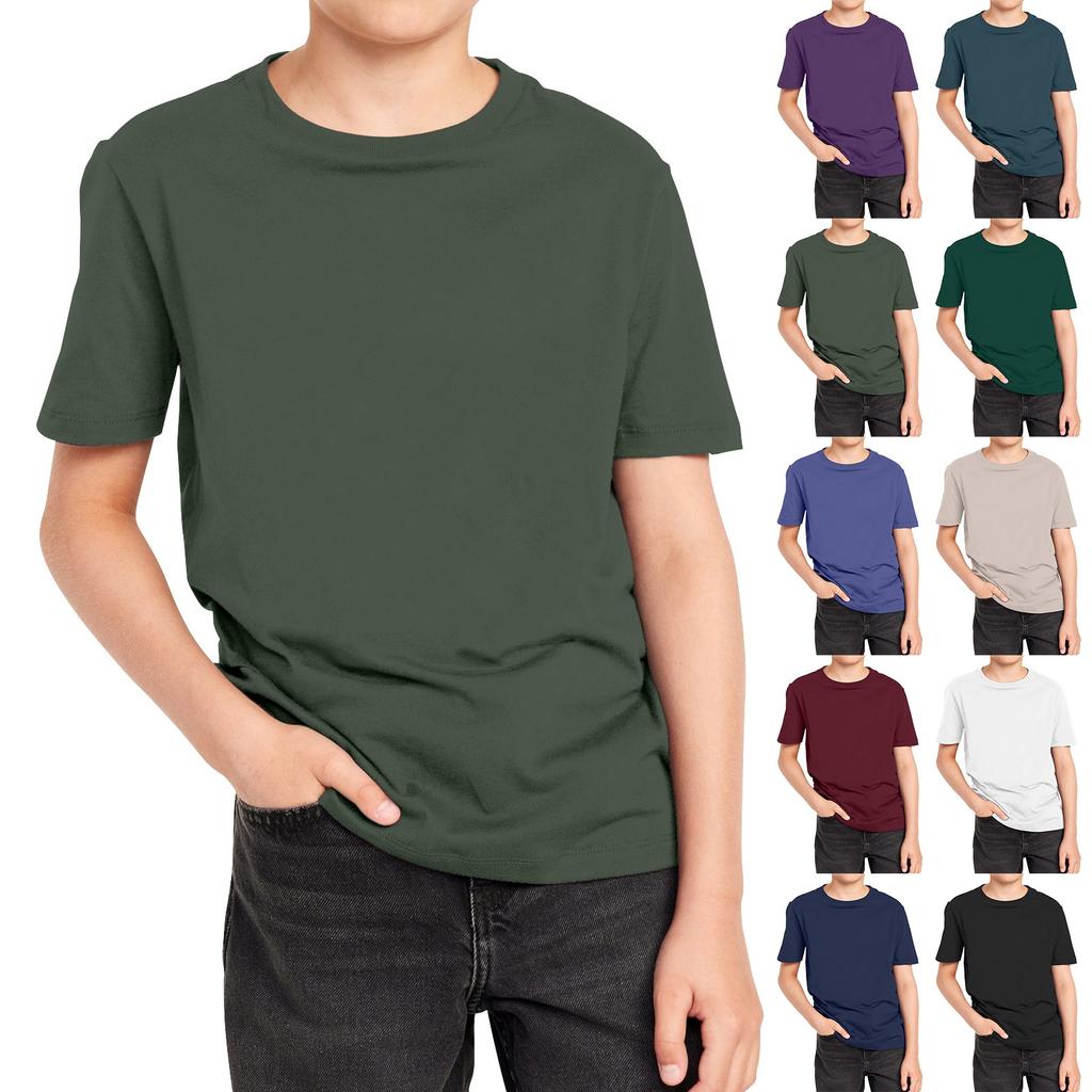 Boys Casual Round Neck Fashion Short Sleeve T-Shirt Top