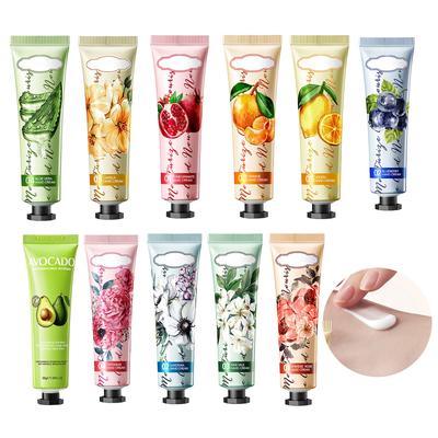 Travel-Size Hand Lotion Gift Set of 5, Moisturizing Cream with Fruity Floral Scents, Nourishing Care for Dry Cracked Hands In Winter