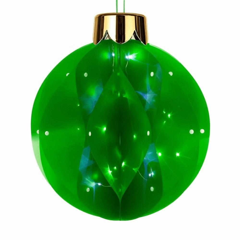 Waterproof Lighted Folding Hanging Ball Commercial Storefront Display 25cm зелёный