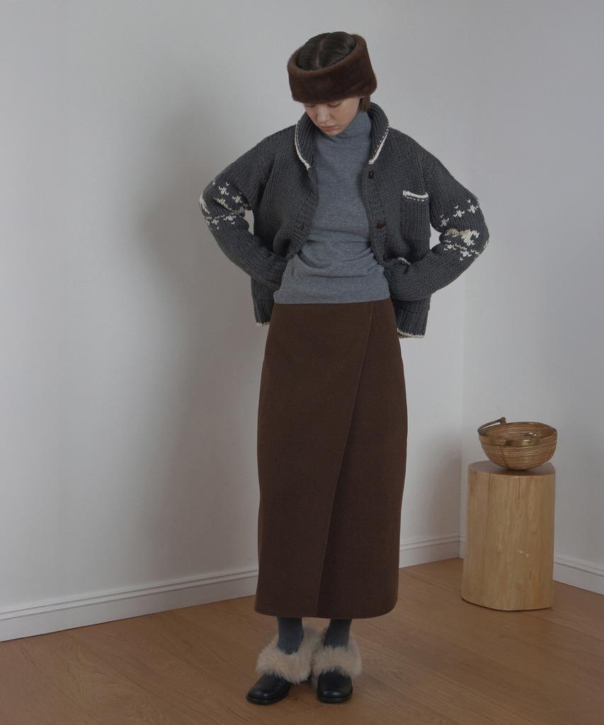Poeteuseoul Wool Turtleneck Knit_Gray