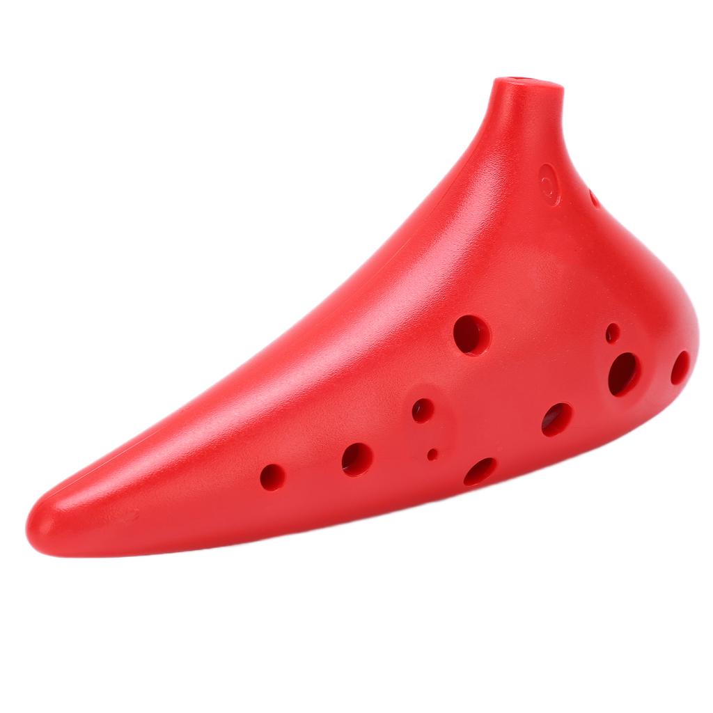 Ocarina ABS C Tune 12 Hole Musical Instrument for Adults Children Professional LearnersRed