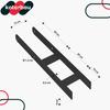 H Column Base For Embedding, Black, Galvanized, 120 Mm