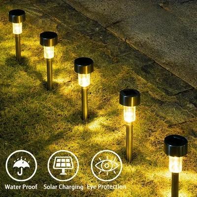 Lámpara de bombilla LED alimentada por energía solar, luz energética, luz de jardín exterior impermeable, panel solar de calle, luces de bola, lámpara de césped y patio