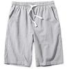Herren Locker Atmungsaktiv Leinen Freizeit Knielang Sommer Strandshorts