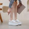 Summer Women's Hollowed-out Woven Breathable Single Shoes 2025 New Solid Color Han Xin Lace-up Board Shoes Fashion Trend