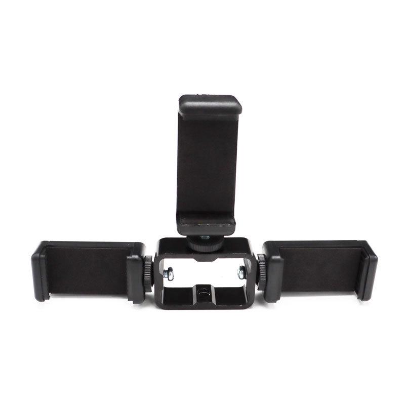 Metal Camera Phone Stand for Live Streaming with Adjustable Three-Position Bracket and 1/4 3/8 Screw Holes