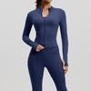 Gray & Blue High Elastic Yoga Suit: Tall Slim Waist & Lifting Buttocks Fitness Set