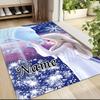 Custom Name Elsa's Magical Frost Carpet Rug Customizable Soft Washable Anti-Slip Home Living Room Sofa Mats Personalized Rug. 0909278
