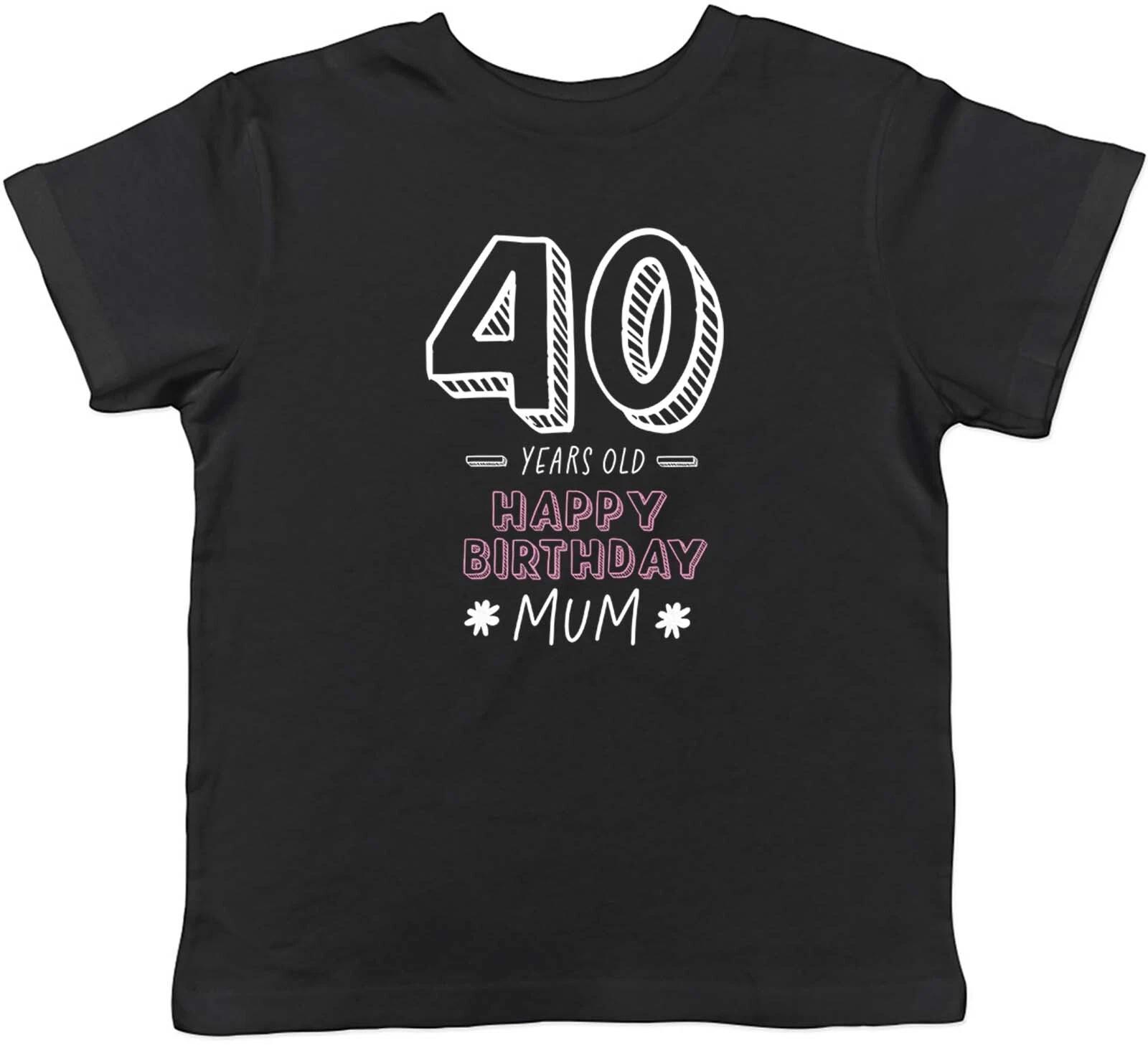 Personalised Happy Birthday Mum Celebration Childrens Kids T-Shirt Boy Girl Gift 100