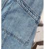 High-End Blue Retro Denim Summer Dress for Women 2026: Slimming Waist-Cinched, Temperament Fashion, Long Commute Style
