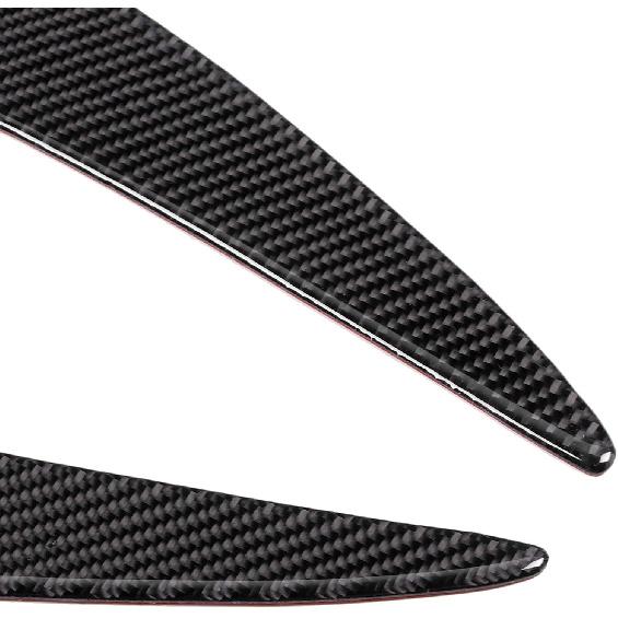 Carbon Fiber Front Headlight Eyebrows Eyelid Overlay Decal Cover Trim Headlight Eyelid Headlamp Eyebrow Strip Trim Eye Lid Deco ion Sticker Fit for