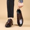 New Men's Top Layer Cowhide Loafers with Soft Sole Soft Surfac Thin Design Single Shoe Men's Trendy Lace Up Men's Shoes