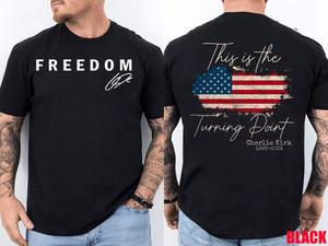 2-Sided Freedom & “This Is The Turning Point” Motivational T-Shirt XXXL