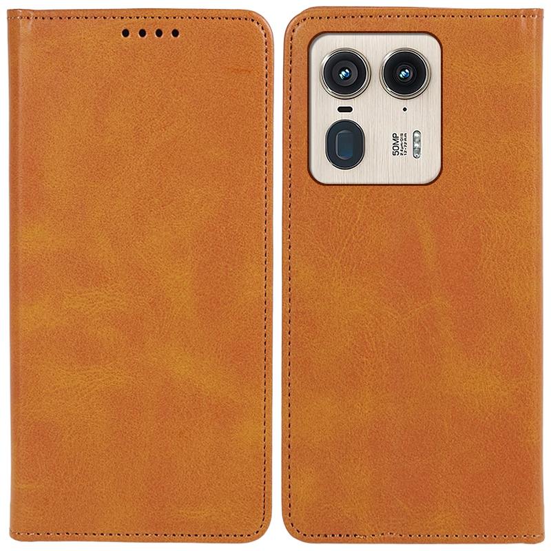 

For Motorola Edge 50 Ultra 5G/Moto X50 Ultra 5G Stand Case Magnetic Close Leather Phone Cover Khaki