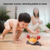 Musical Light Up Crabs Toy for Toddlers Encourages Crawling Walking Electric Obstacle Avoidance Crabs Kids Learning Toy