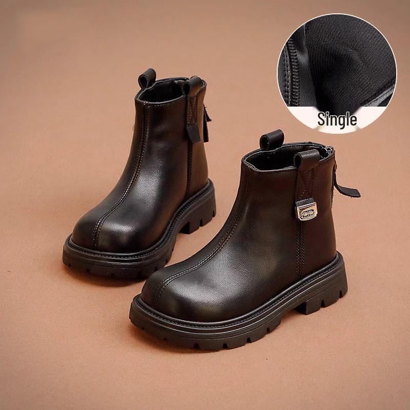 

Girls Stylish Waterproof Leather Ankle Boots - Versatile & Fashionable Autumn/Winter Martin Boots for Babies & Toddlers Foot length +0.5 to 1cm for inner length