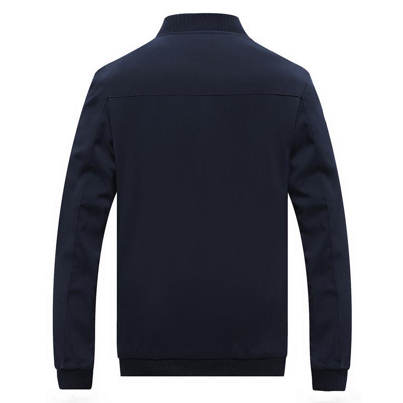 Chaqueta informal de hombre, de talla grande, holgada y cómoda, con cuello alto, para negocios y entallada.