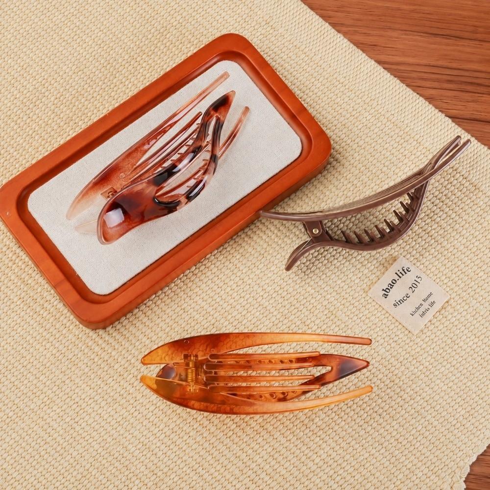 2pcs Solid Color Duckbill Hair Claw Plastic Hair Clips Fashion Hair Barrette  Daily Use