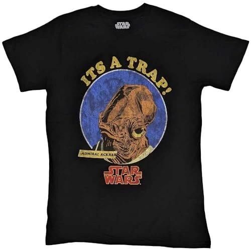 

Star Wars T Shirt Ackbar It s A Trap Official Mens Black L