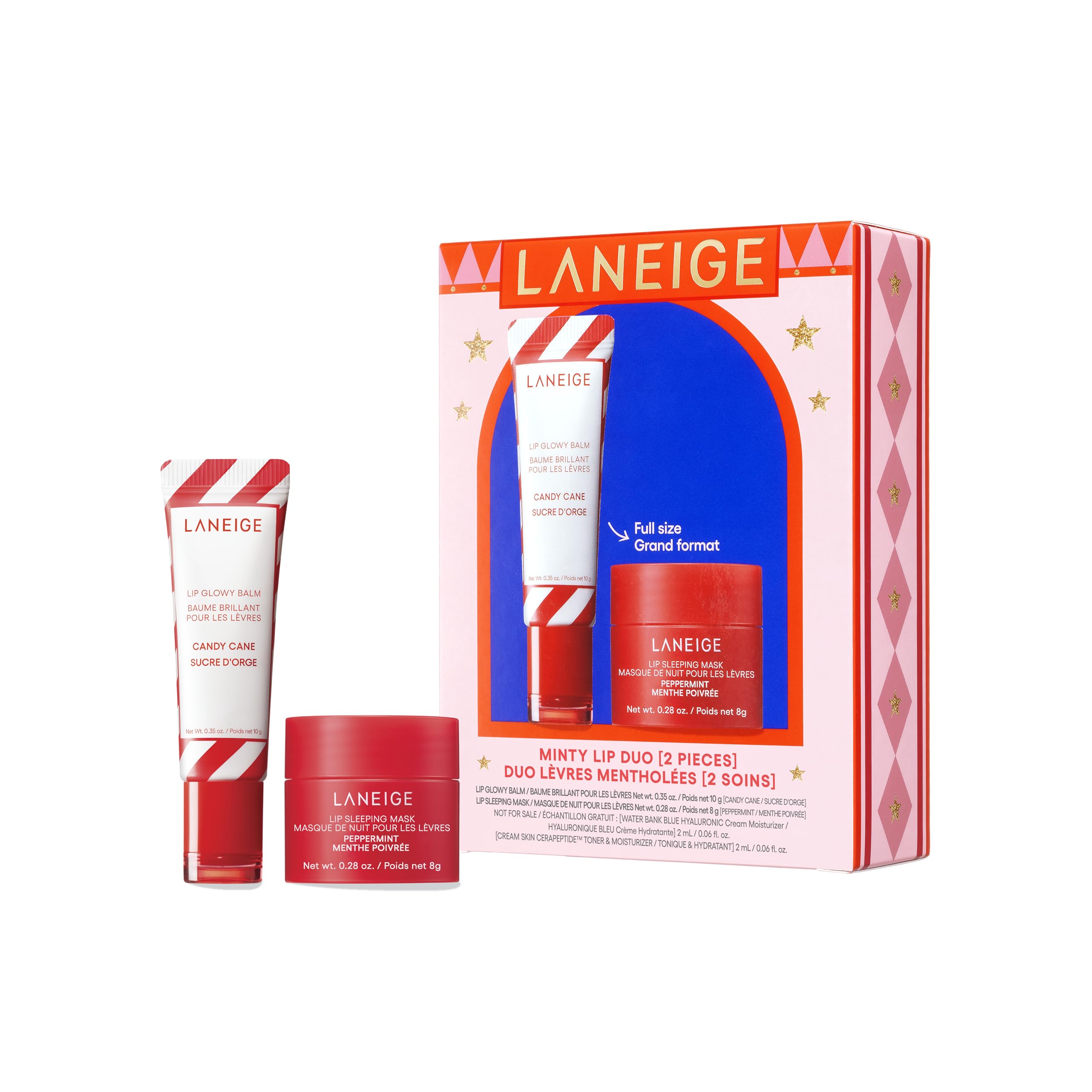 Laneige Wonder Lip Duo Kit N Holiday: Serum, Creme, Lippenbalsam - Feuchtigkeitsspendend, Hydrierend, Aufhellend, Mit Ceramiden angereichertes Reise-Set blue