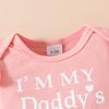 Summer Baby Girl Floral Outfit: Lettered Flutter Sleeve Bodysuit & Bowknot Flower Shorts Set
