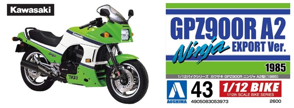 Aoshima Bunka Kyozaisha Bike Series Kawasaki GPZ900R Ninja A2 Typ Plastový Model 1/12 č.43
