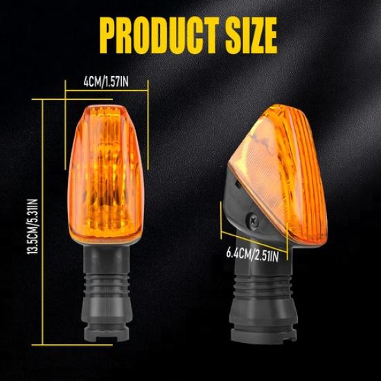 2X Front/Rear Amber Turn Signal Light Indicator For Kwasaki Ninja ZX-6R 2007-20
