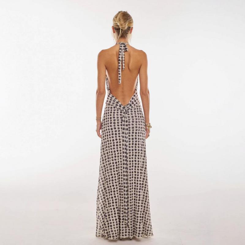 European & American Style Backless Slim Halter Dress - Spring/Summer Fashion