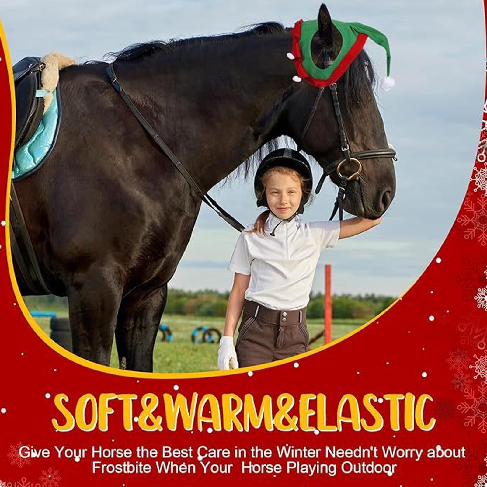 

Christmas Horse Hat Animal Christmas Costume Horse Caps For Party Festive Holiday Parade Show Equestrian Horse Christmas Hat CN