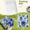 Cleaning Cloth Reusable Kitchen Dish Towels Eco-friendly Microfiber Blue and White Pattern Dishcloths Lint Free Washable Duster Rags Tea Towels