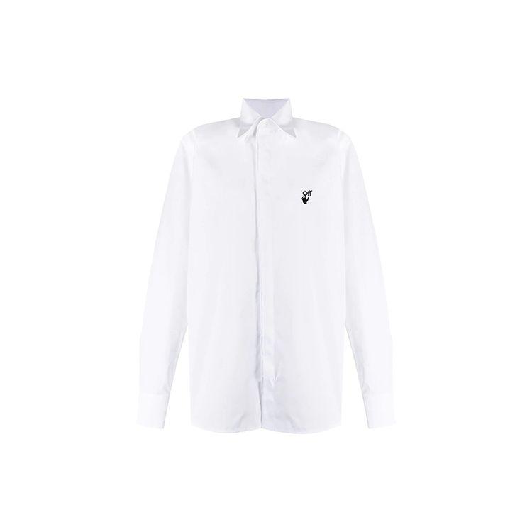 Off-White Hands Off Classic Shirt White/Black Men Tops OMGA152S21FAB0010110