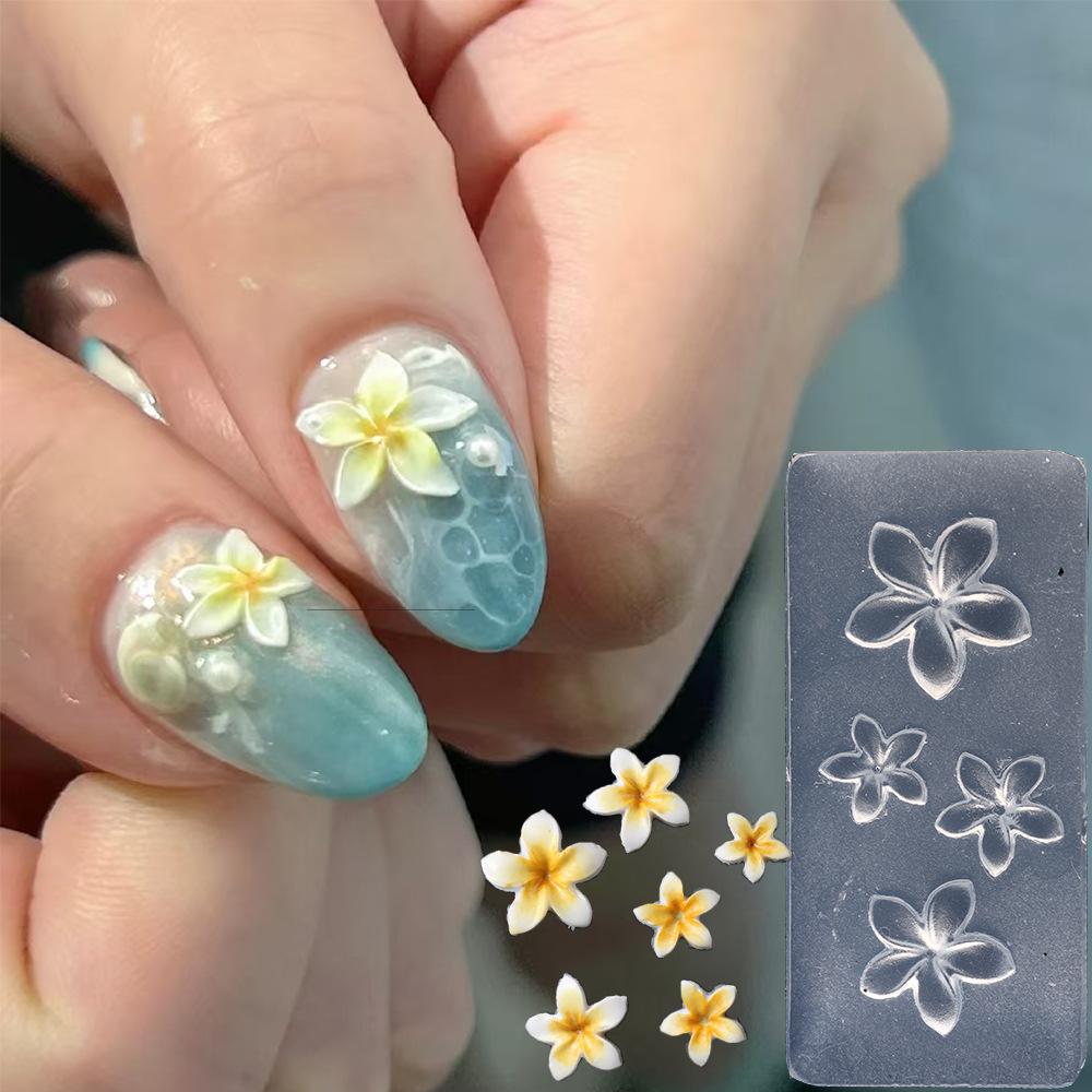Nail Art Silicone Mold, Ice Flower Rose Egg Flower Small Flower Shell Conch Three-Dimensional Nail Art Jewelry