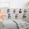 Simulated Christmas Funny Little Snowman Living Room and Bedroom Background Wall Decoration Stickers