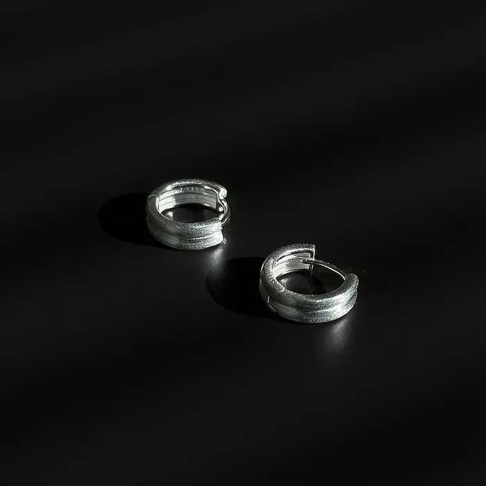 [925silver] One Touch Matt Earring