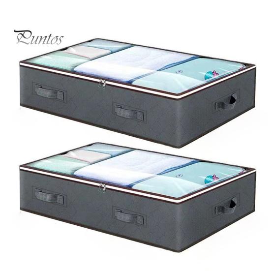 1/2 stuks waterdichte opbergdozen met versterkte handgrepen, ritssluiting, grote capaciteit, kleding, speelgoed, quilts, organizer, opbergdoos onder het bed