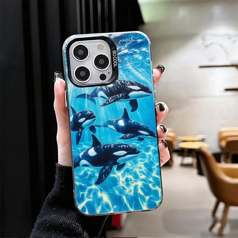 Orca Ocean Pattern Shockproof Phone Case for iPhone 17 Air 16 16E 15 Pro Max 14 Plus 13 Mini 12 Back Cover Anti Fall Fundas