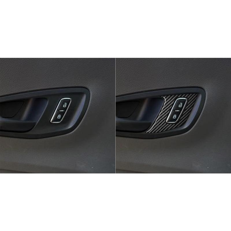 For Ford Transit V363 2024 2025 Carbon Fiber Inner Door Lock Button Switch Panel Cover Decorative Car Accessories Sticker