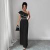 Combinaison Chic Sans Manches à Jambes Larges pour Femmes - Style Automne/Hiver