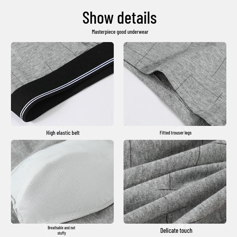 LANGSHA Men's Anti-Bacterial Cotton Boxer Briefs