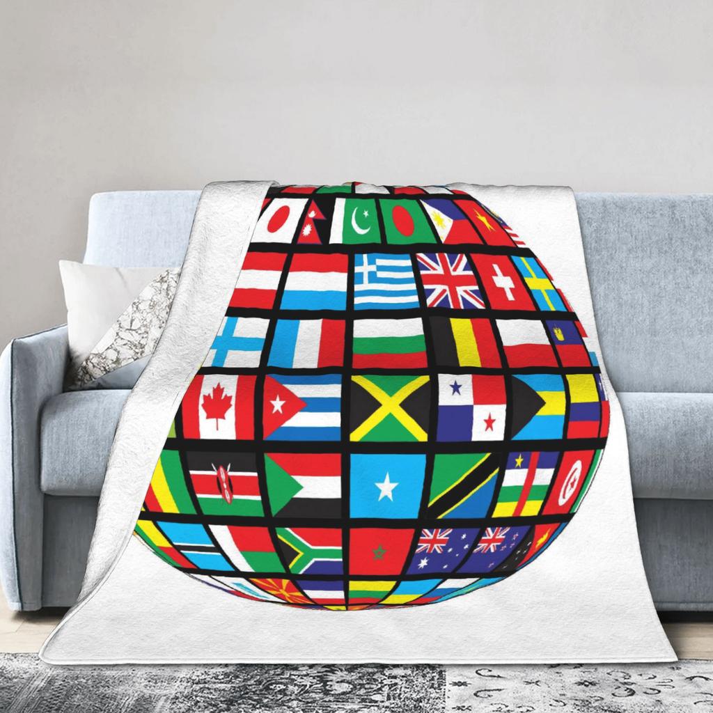 Flags Of All Countries (12) Blanket Quality Warm Soft Throw Blanket Winter Girls Boys Bedroom Comfortable Bedspread