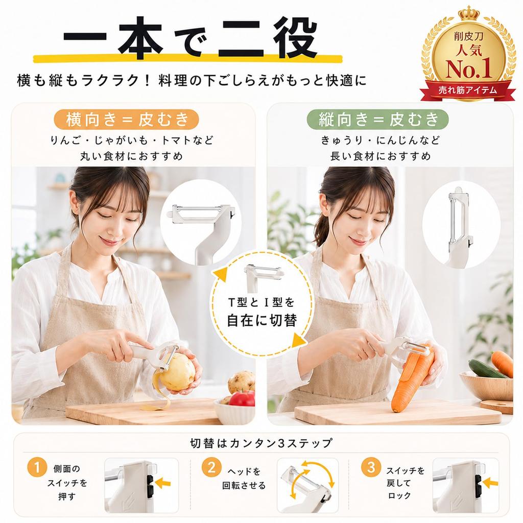 Feature Vertical and Horizontal Stainless Steel Sprout Suitable for Thin Vegetable and Fruit Kitchen Cooking for Home Use [New Model] Peeler, Use,