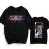 Hot Anime Kochou Shinobu Print T-Shirt Harajuku Anime Eyes Short Sleeve Demon Slayer Fashion Summer Unisex Shirt