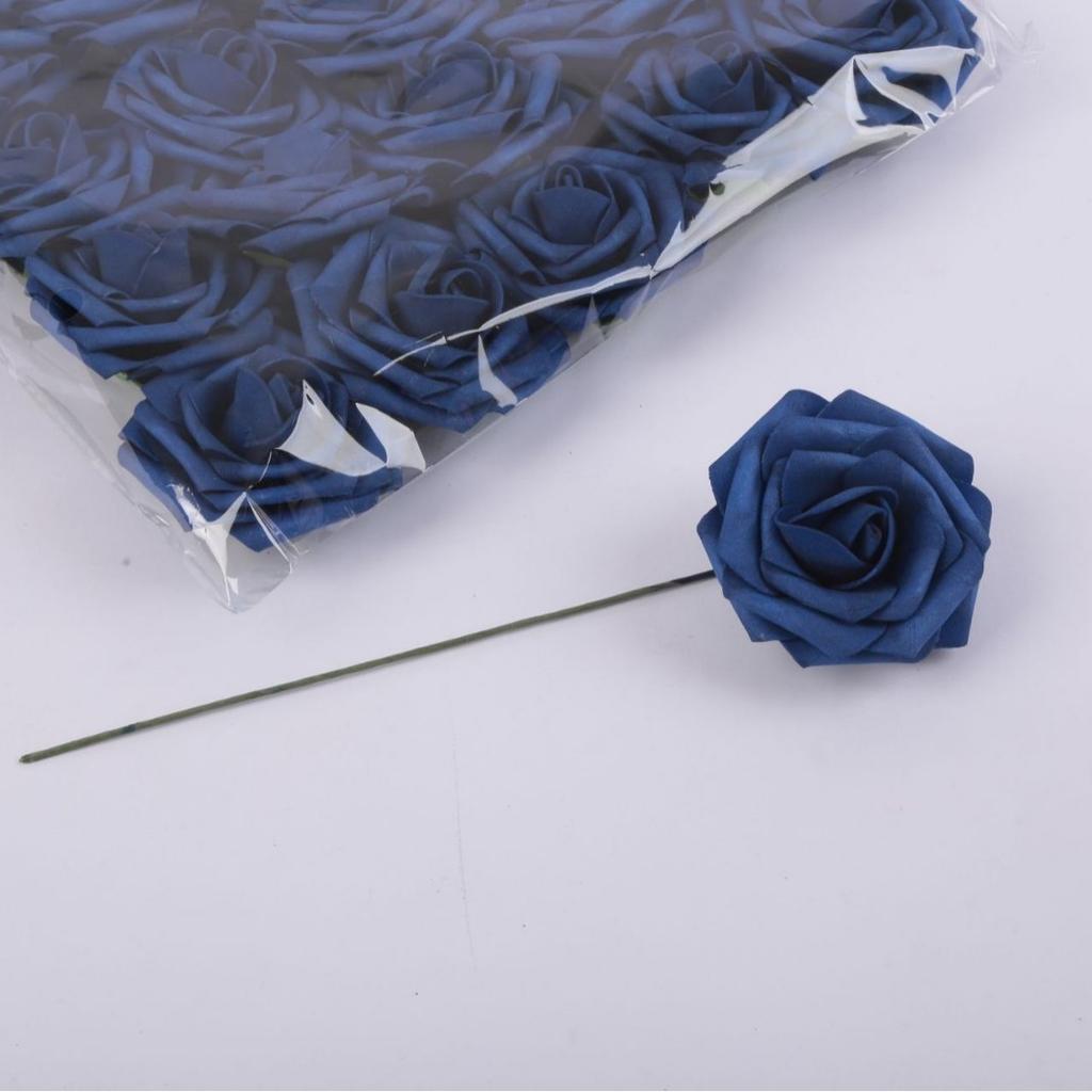 Gefärbte Pe-Schaumstoff-Blütenköpfe Hohe Imitation Farbverlauf Farbe Rose Valentinstag Bogen Handstrauß Material