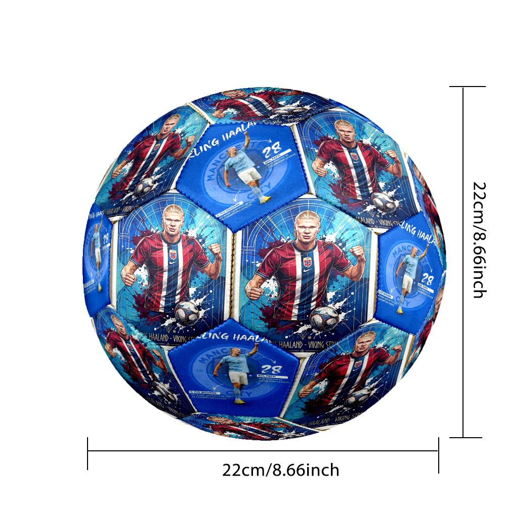 Haaland Golden Striker Size 5 Football Machinestitched Indooroutdoor Universal Football Perfect Gift For Sports Enthusiasts