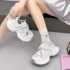 Leather Strap Dad Shoes Women's Summer New Breathable Mesh Versatile Platform Fashion Casual Shoes Trend