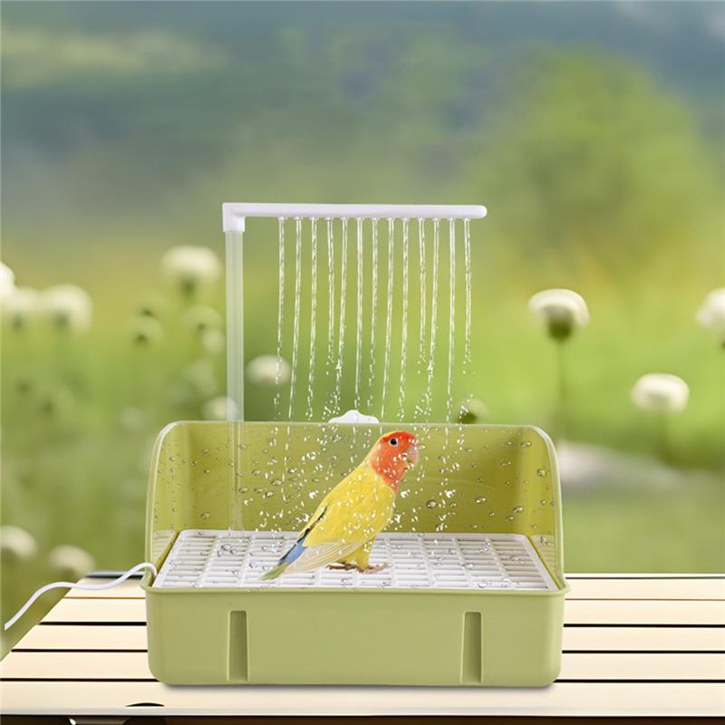 ABBP-Automatic Circulation Parrot Shower Basin, Bago Bird Shower, Bird Bathtub, Large Bird Cleaning Supplies