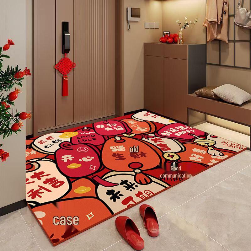 

Year of the Snake Non-Slip Red Entrance Floor Mat for New Home 60x90cm (Buy 1 Get 1)