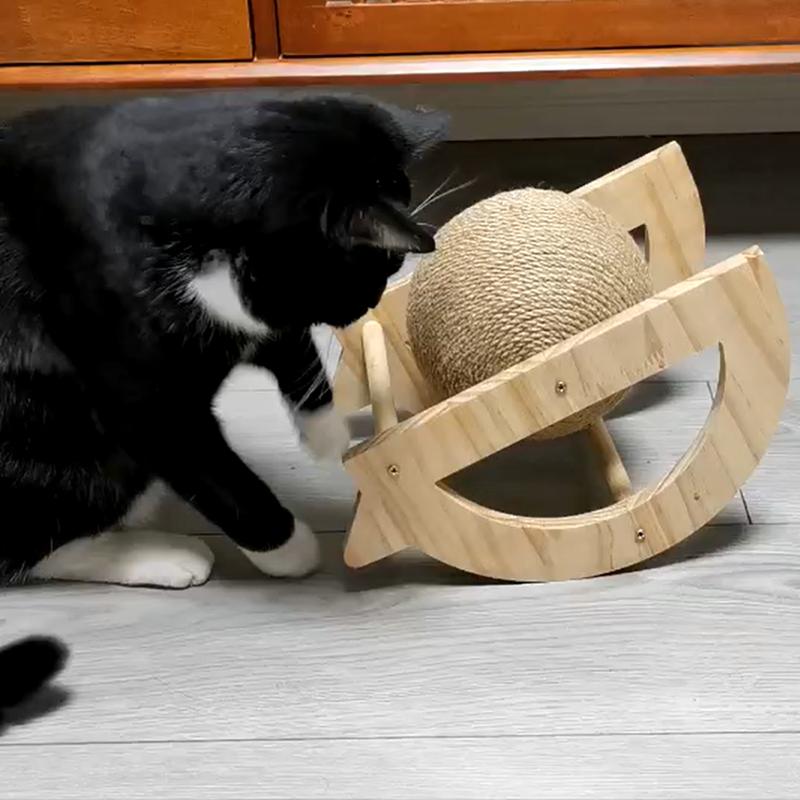 Pet Toy Scratching Sisal Ball - Durable Chew Toy for Entertainment and Stress Relief - Play Item for Pets